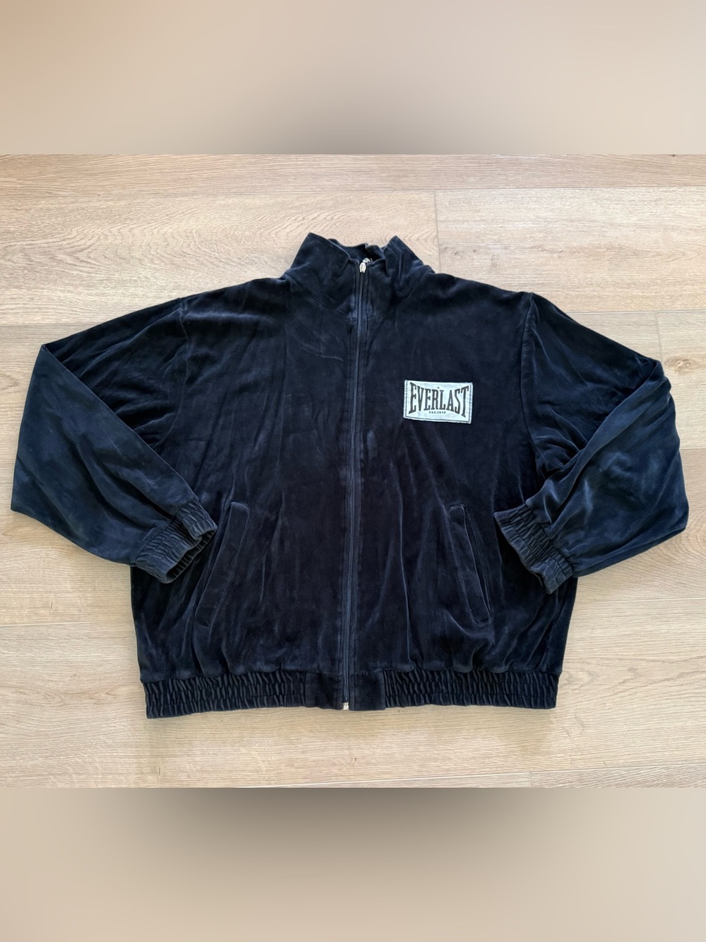 Everlast Vintage Y2K Boxing Velour Track Jacket Men’s XL Black